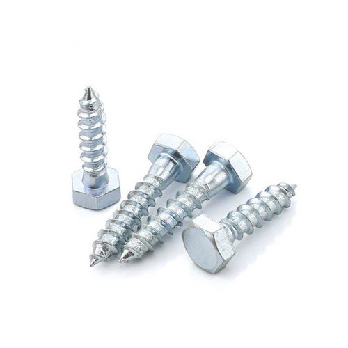 Zinc Plated Carbon Steel DIN571 Hex Head Wood Screw